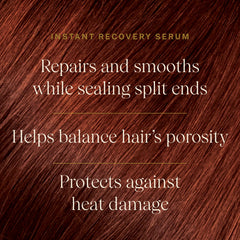 JVN Complete Instant Recovery Hair Serum apply hands showing quick smoothing through mid lengths