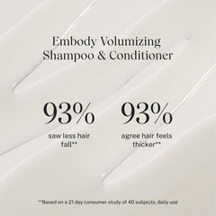 JVN Embody conditioner label close-up showing silicone- and paraben-free formula