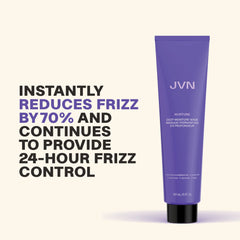 Applying JVN Nurture Deep Moisture Mask in hands for 3–5 minute treatment.