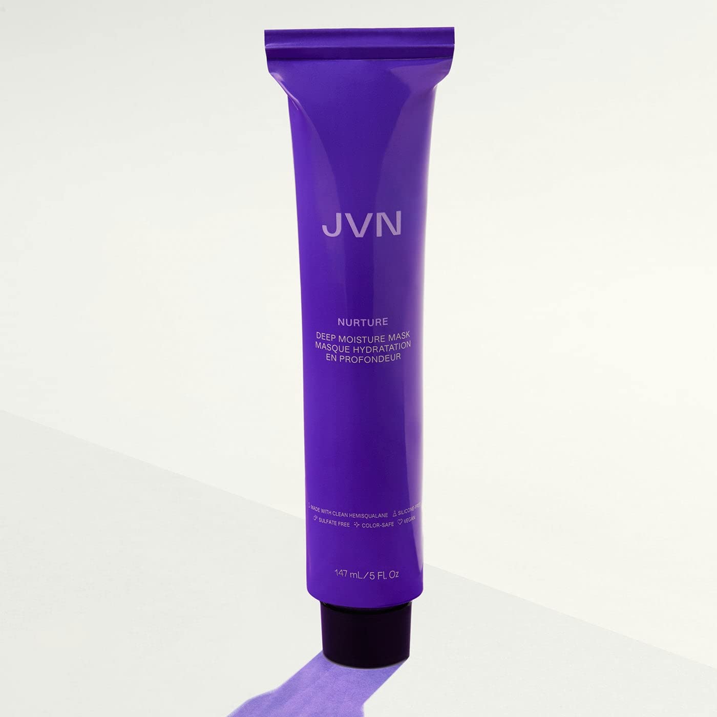 JVN Nurture mask on shelf with other products for cohesive routine.