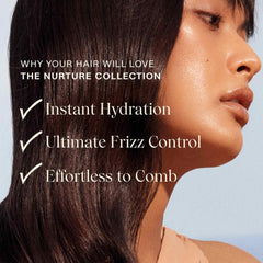 JVN Nurture hydrating conditioner bottle adds shine with camellia seed oil.