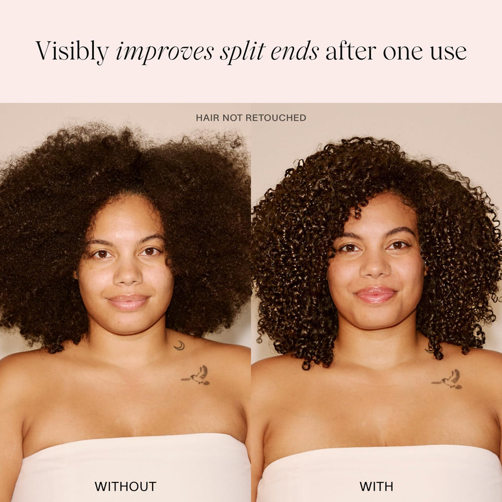 JVN Revive fragile hair being combed to illustrate reduced breakage.