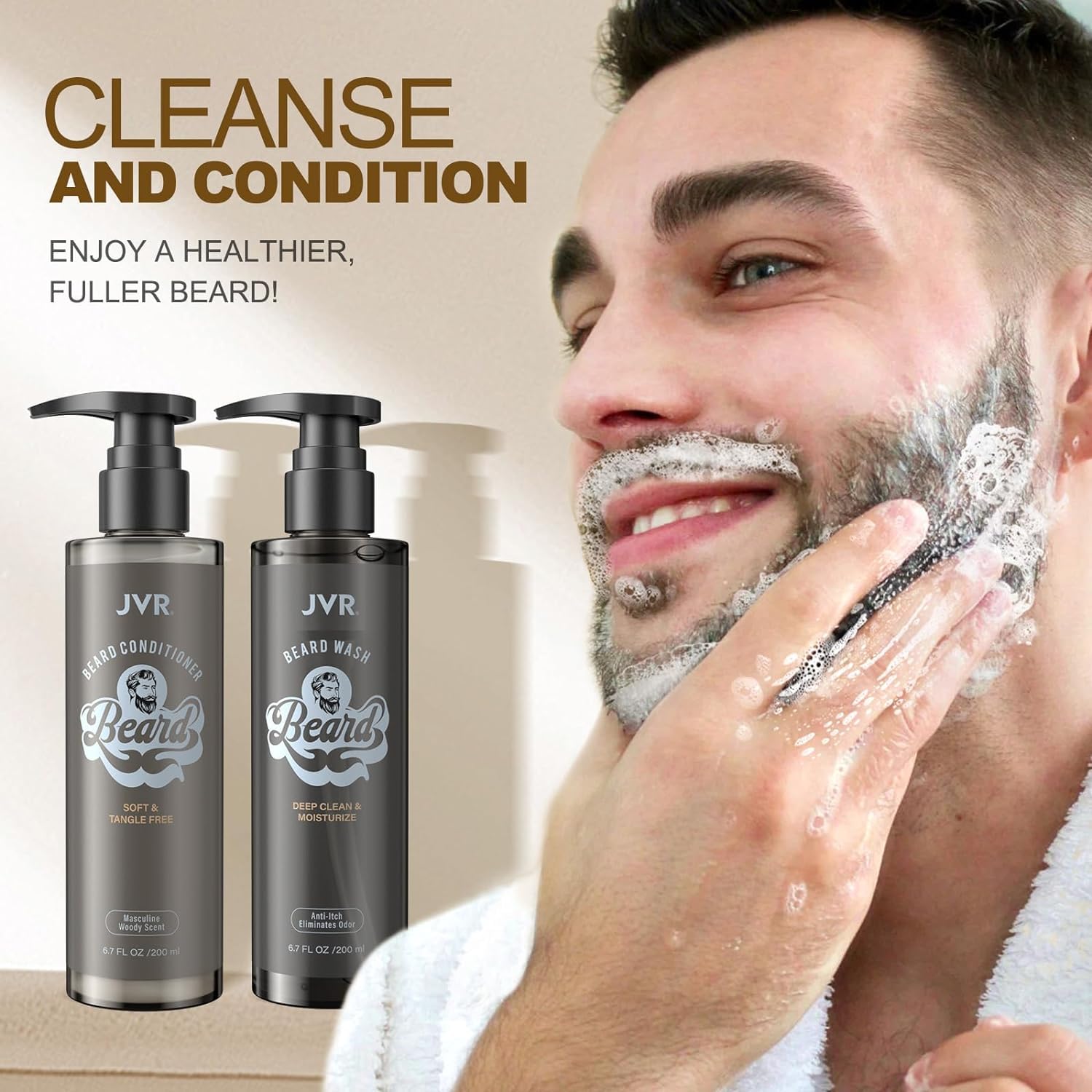 JVR aloe vera gel closeup shows soothing, skin-friendly beard care