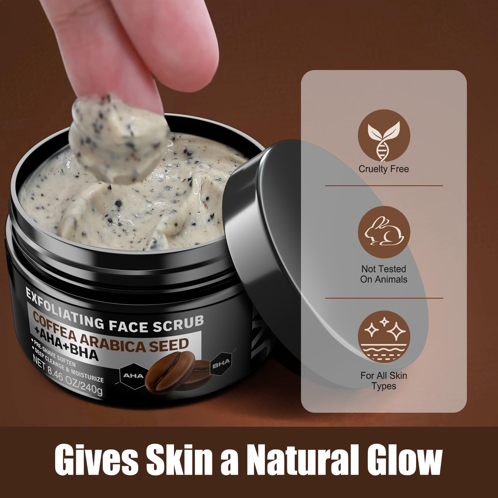 JVR Face Scrub packaging front view against clean background
