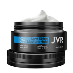 JVR Hair Clay packaging front shows premium, versatile styling for confidence