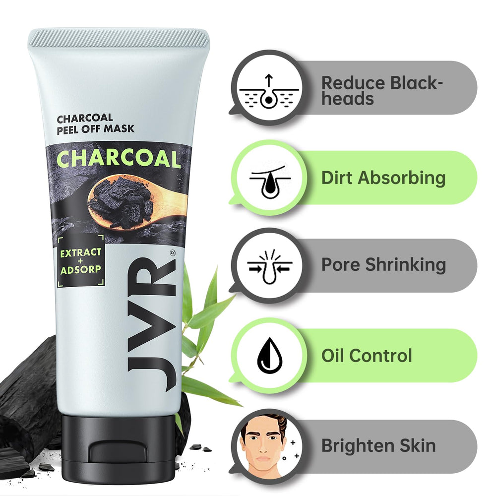 JVR Peel Off Mask applying-film-to-face shows gentle impurity extraction for smoother pores