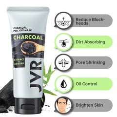 JVR Peel Off Mask applying-film-to-face shows gentle impurity extraction for smoother pores