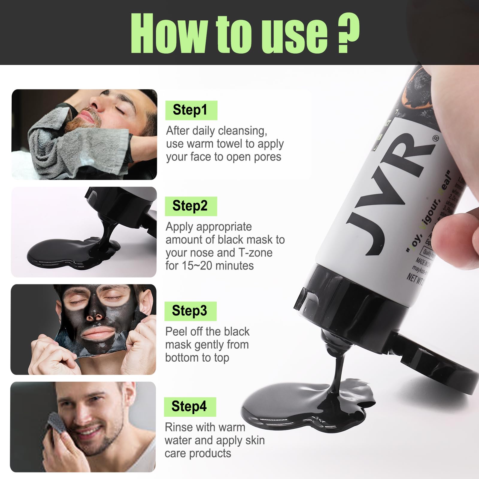 JVR Peel Off Mask for-all-skin-types suits oily and combination skin