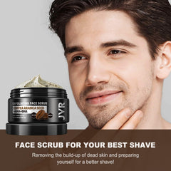 JVR Pre-shave softening beard area closeup emphasizes keratin removal for less razor irritation.
