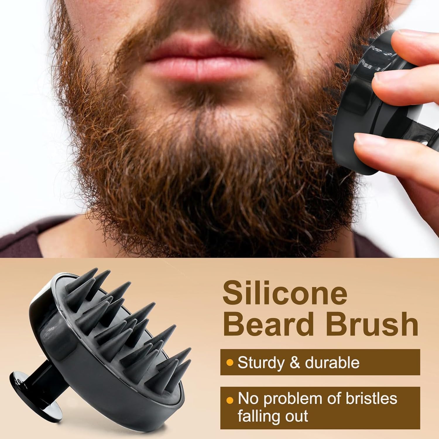 JVR wooden beard comb aids detangling and shape definition