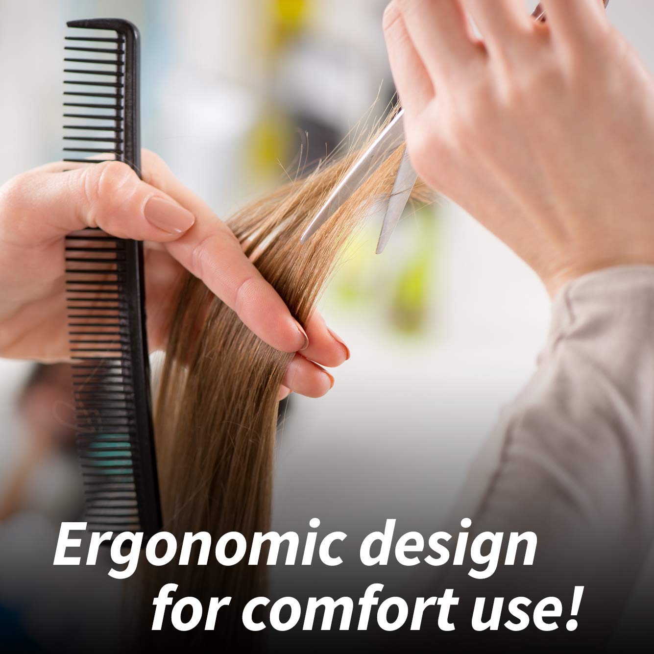 JW Shears CRX Series included haircutting comb for easy styling