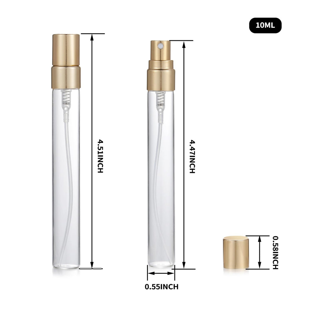 Jxcmeng golden-aluminized nozzle 10ml bottle enhances premium perfume application.