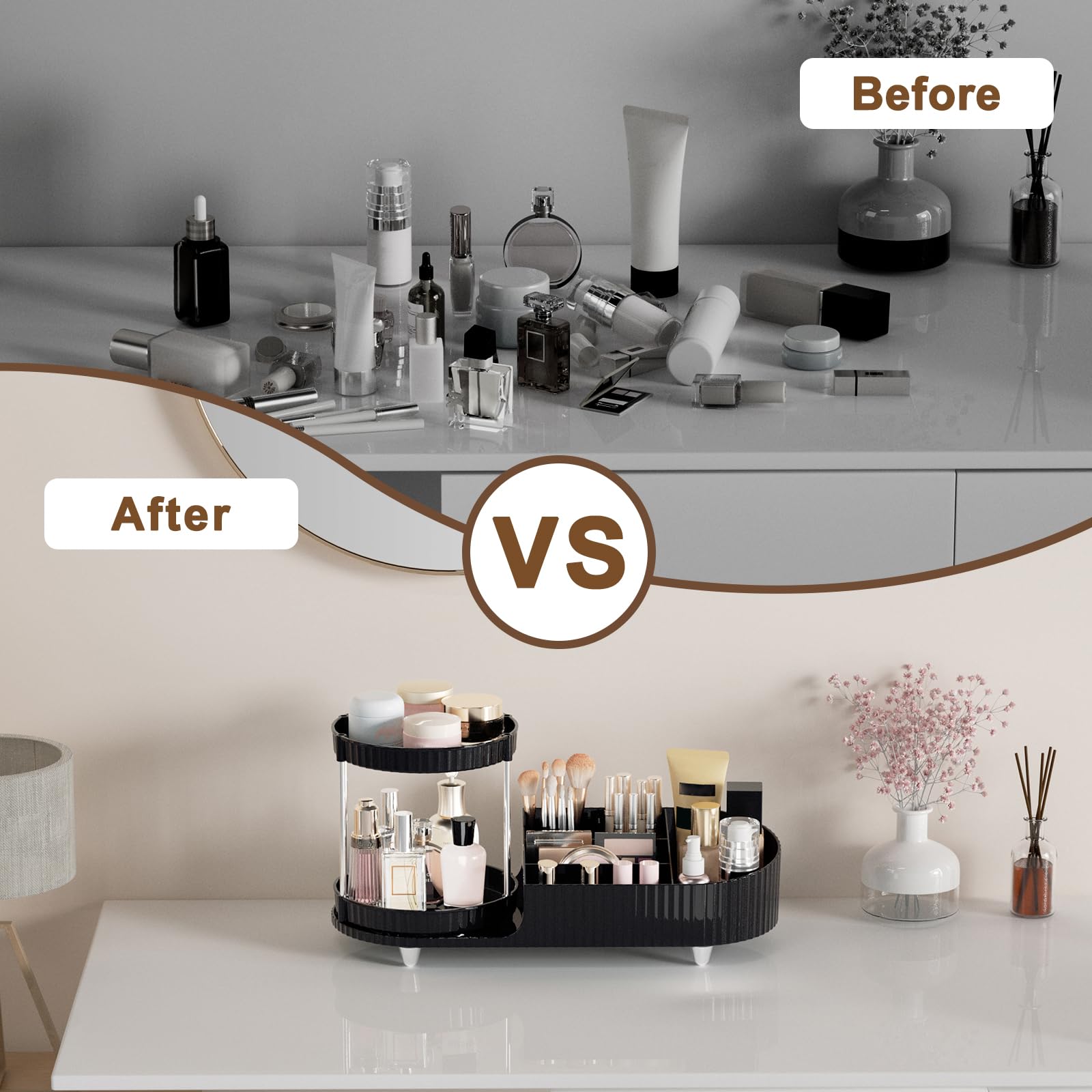 Jywantful brush holder storage reduces counter clutter for quick routines