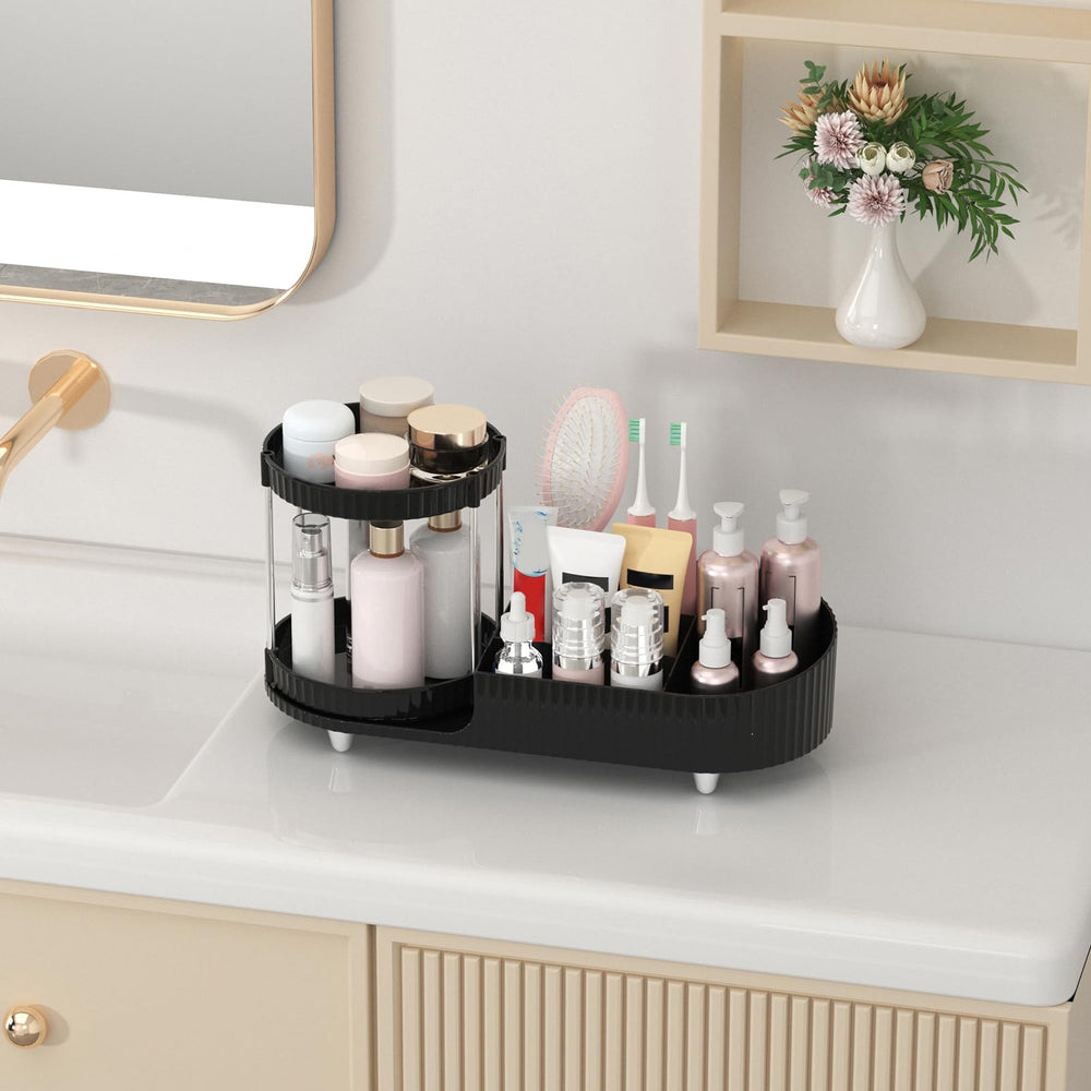 Jywantful space-saving design frees counter space for cosmetics and skincare