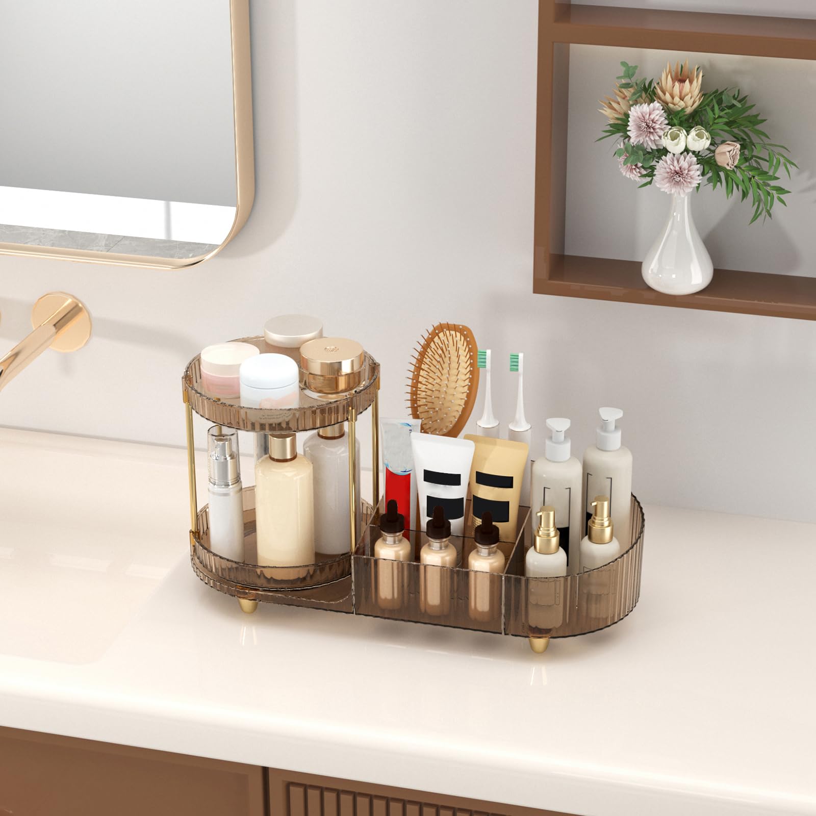 Jywantful space-saving dressing-table organizer frees counter space for essentials