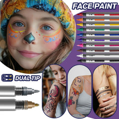 10-color palette with metallic gold and silver adds bright shine to designs