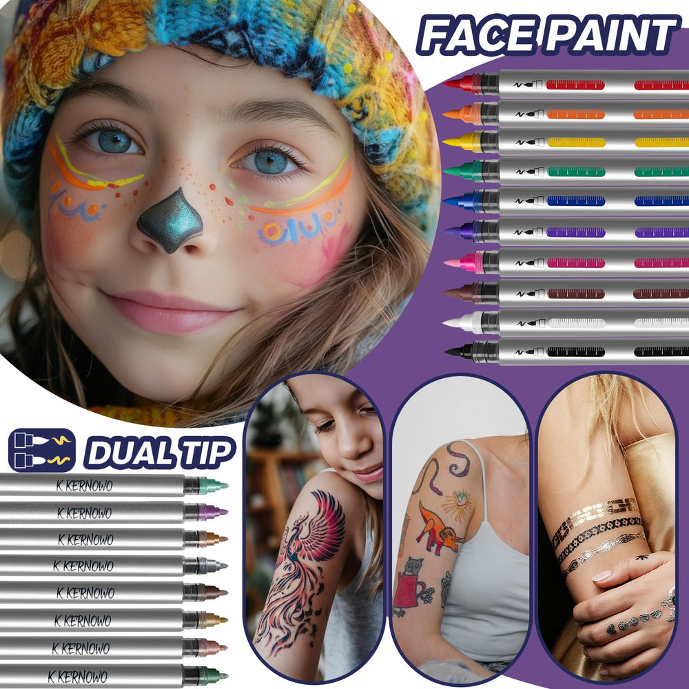 K KERNOWO metallic ink shimmer enhances eye-catching details and festival looks.