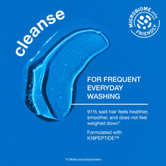 K18 Damage Shield lather-closeup highlights rich foam for thorough cleansing.
