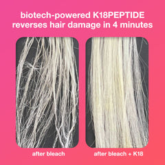 K18 hair-bounce closeup shows silky manageable texture