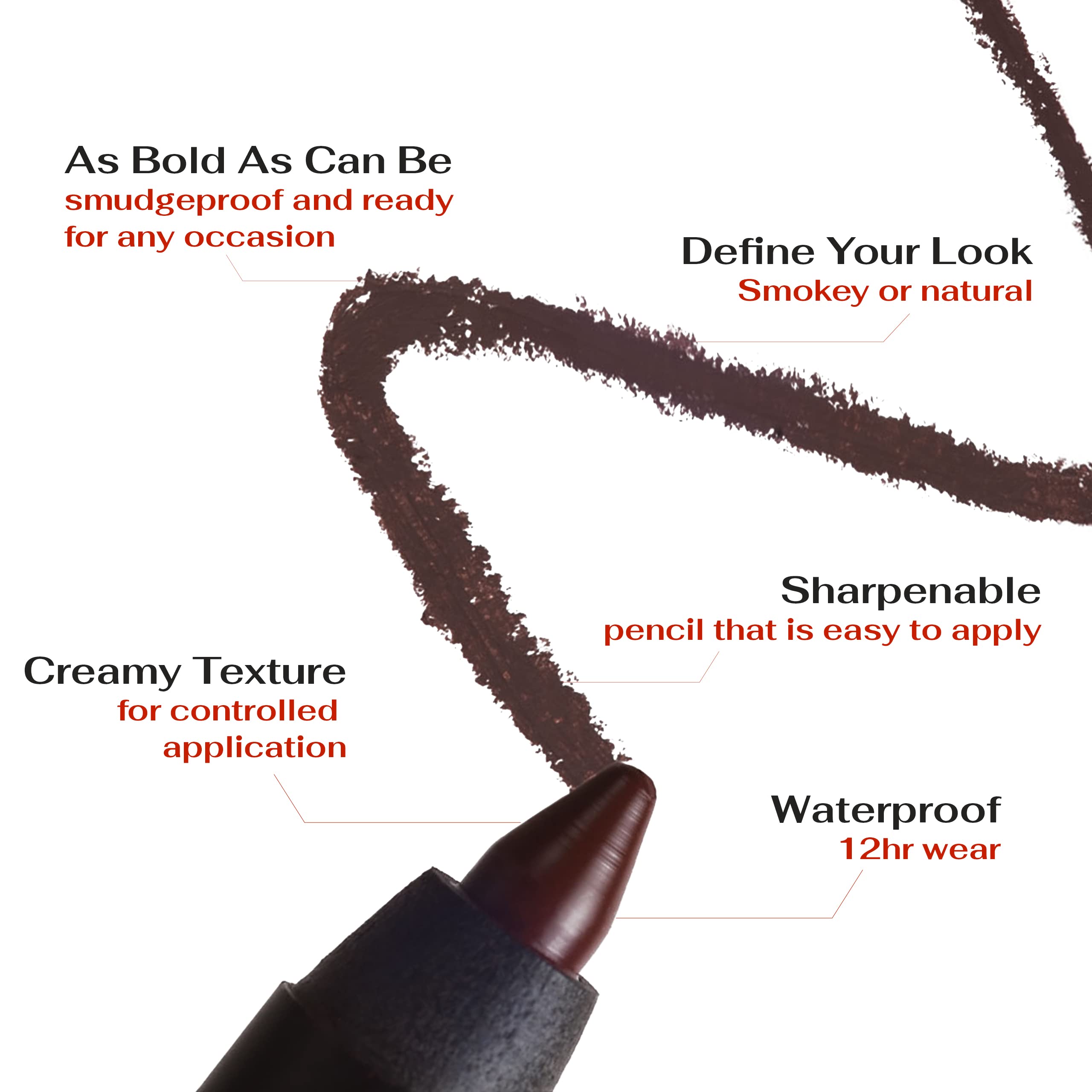 K7L Dark Brown Eyeliner pigment swatch reveals rich brown color.