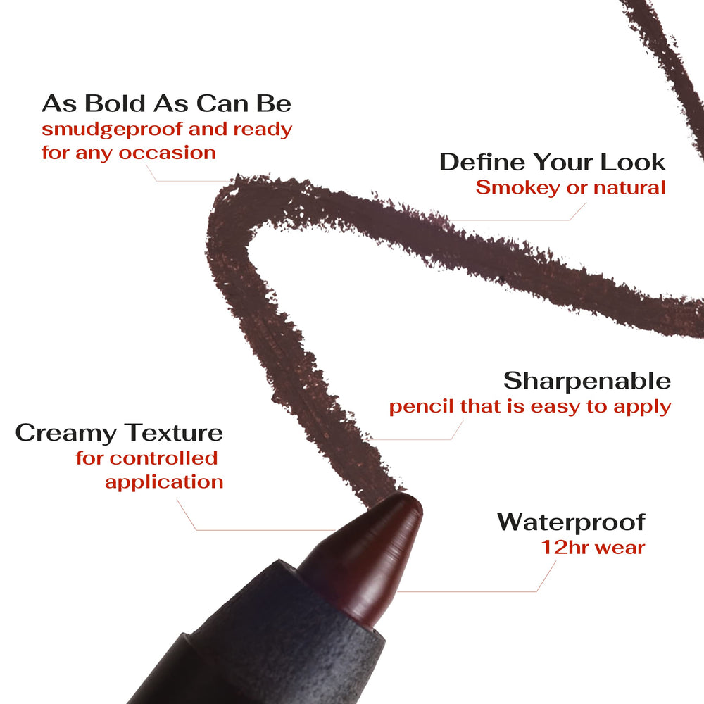 K7L Dark Brown Eyeliner pigment swatch reveals rich brown color.