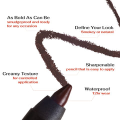 K7L Dark Brown Eyeliner pigment swatch reveals rich brown color.
