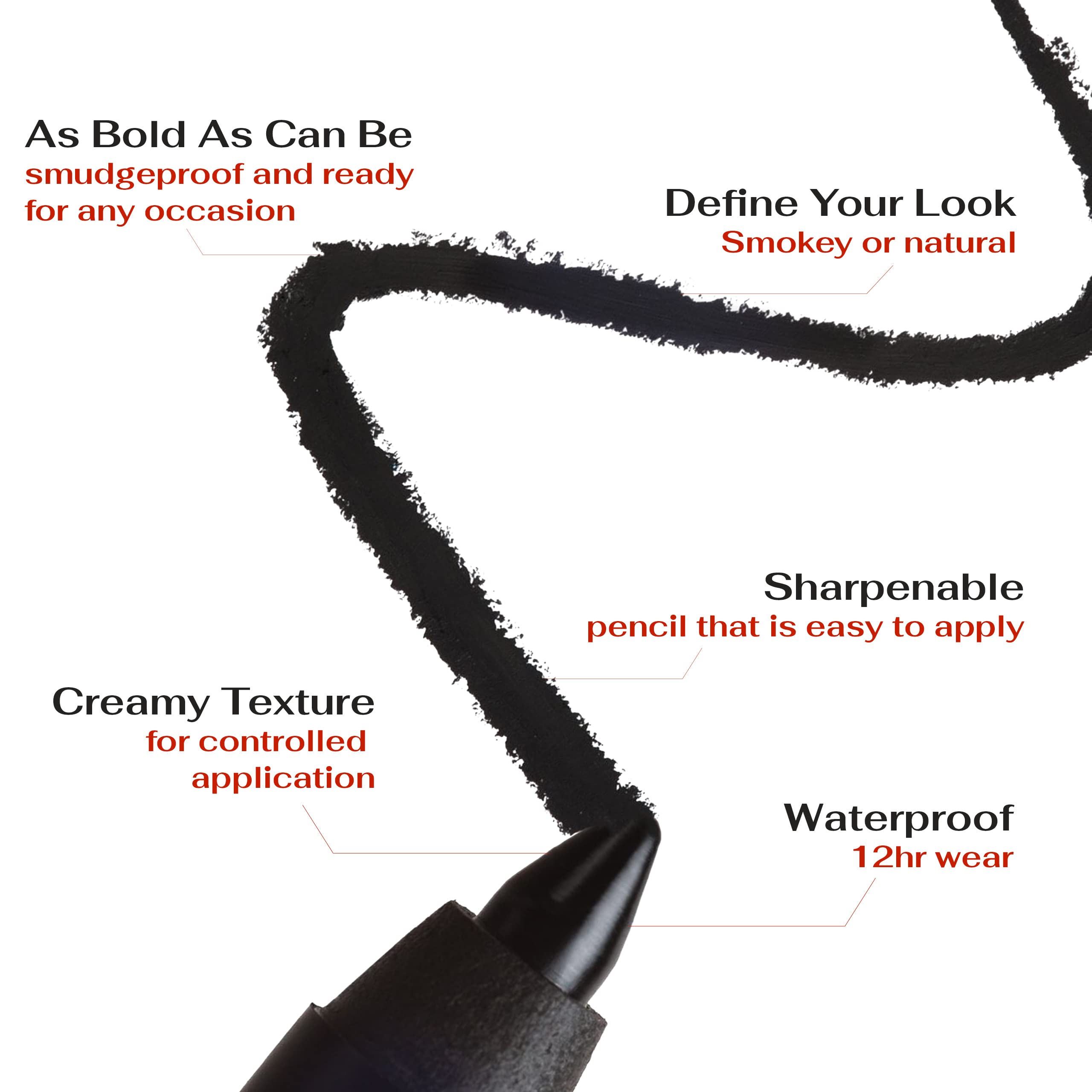 K7L Deep Black Eyeliner creamy glide for effortless upper and lower lash lines.