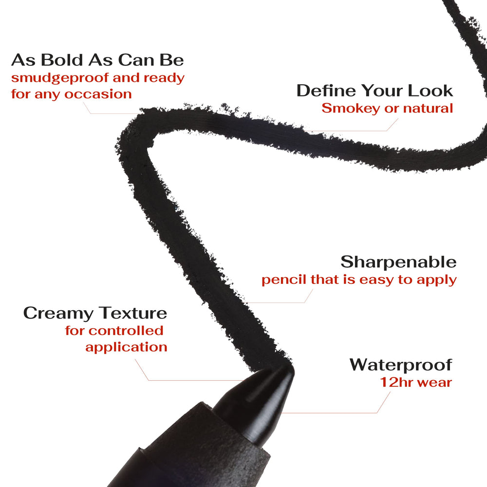K7L Deep Black Eyeliner creamy glide for effortless upper and lower lash lines.