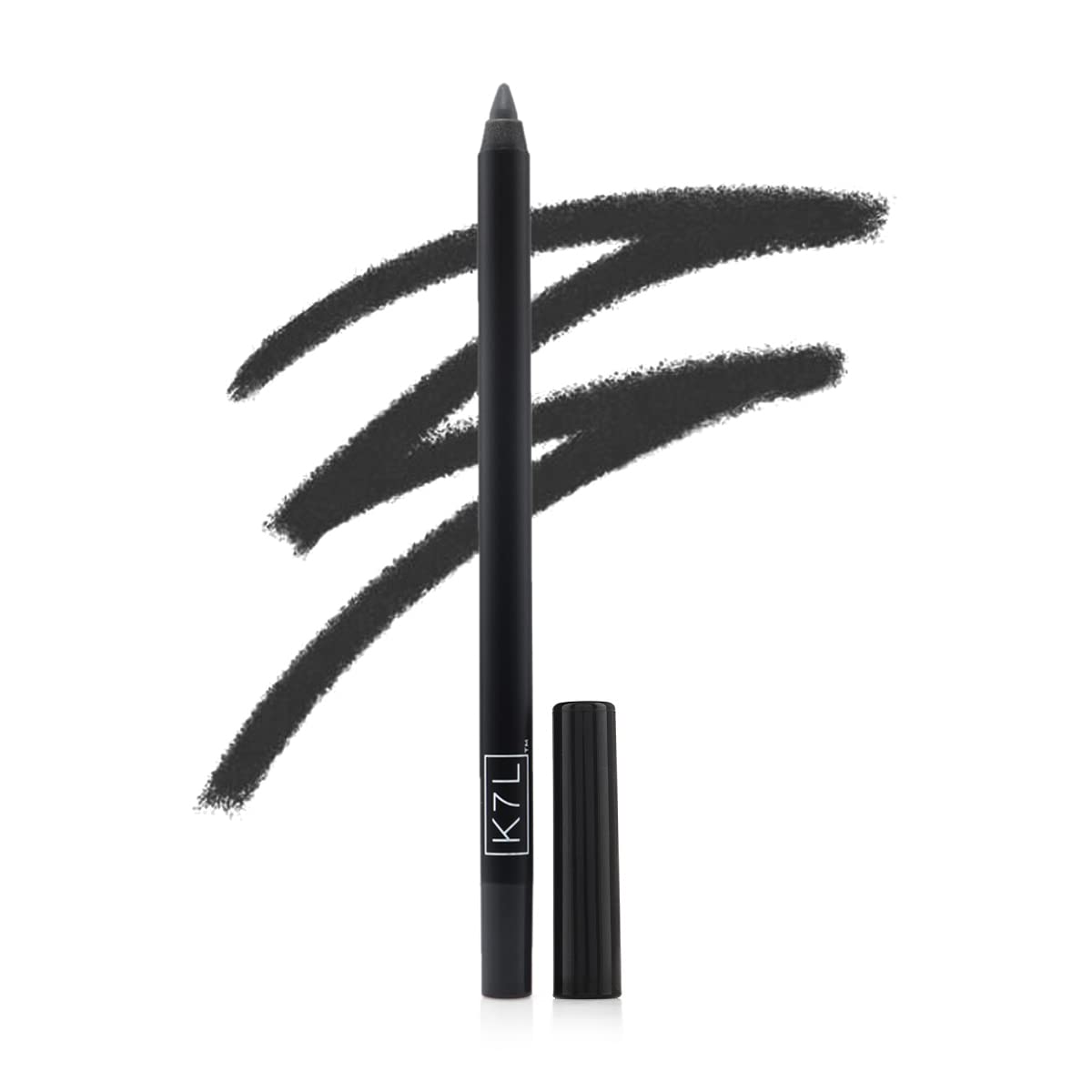 K7L Deep Black Eyeliner long-wear formula resists fading all day.