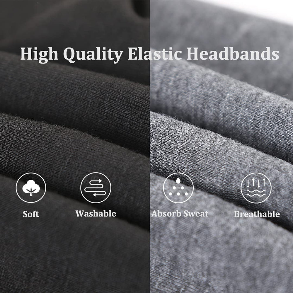 Kachanaa yoga headband wide band illustrates comfortable fit during runs and workouts