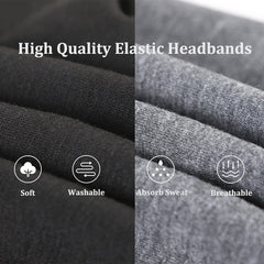 Kachanaa yoga headband wide band illustrates comfortable fit during runs and workouts