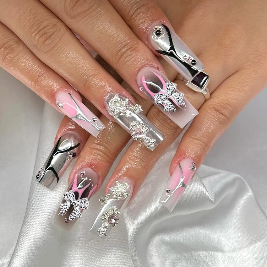 KACHIMOO bow nail charms DIY crafts use for phone cases and decor.
