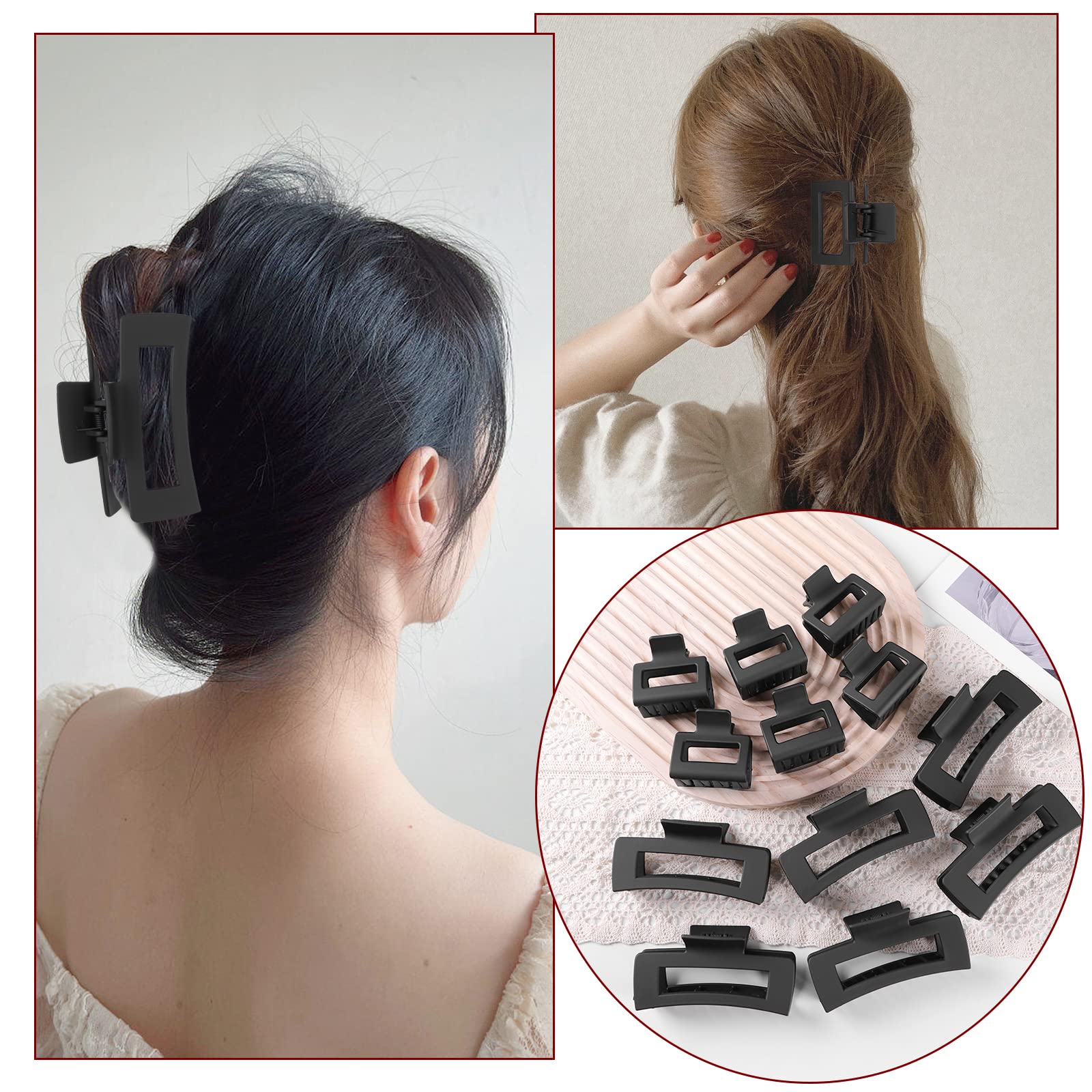 Kacmagic matte-finish closeup shows non-slip grip for smooth hair.