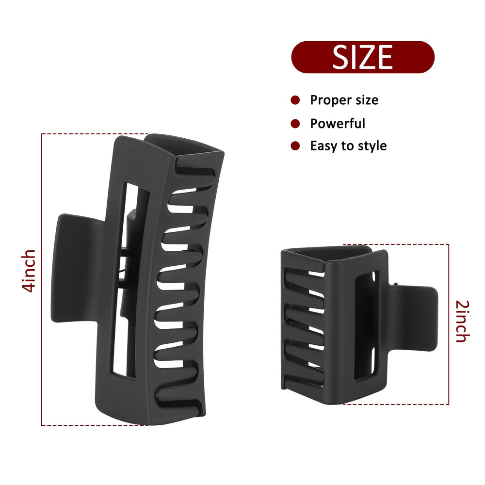 Kacmagic rectangle small-clip in black holds fine hair neatly.