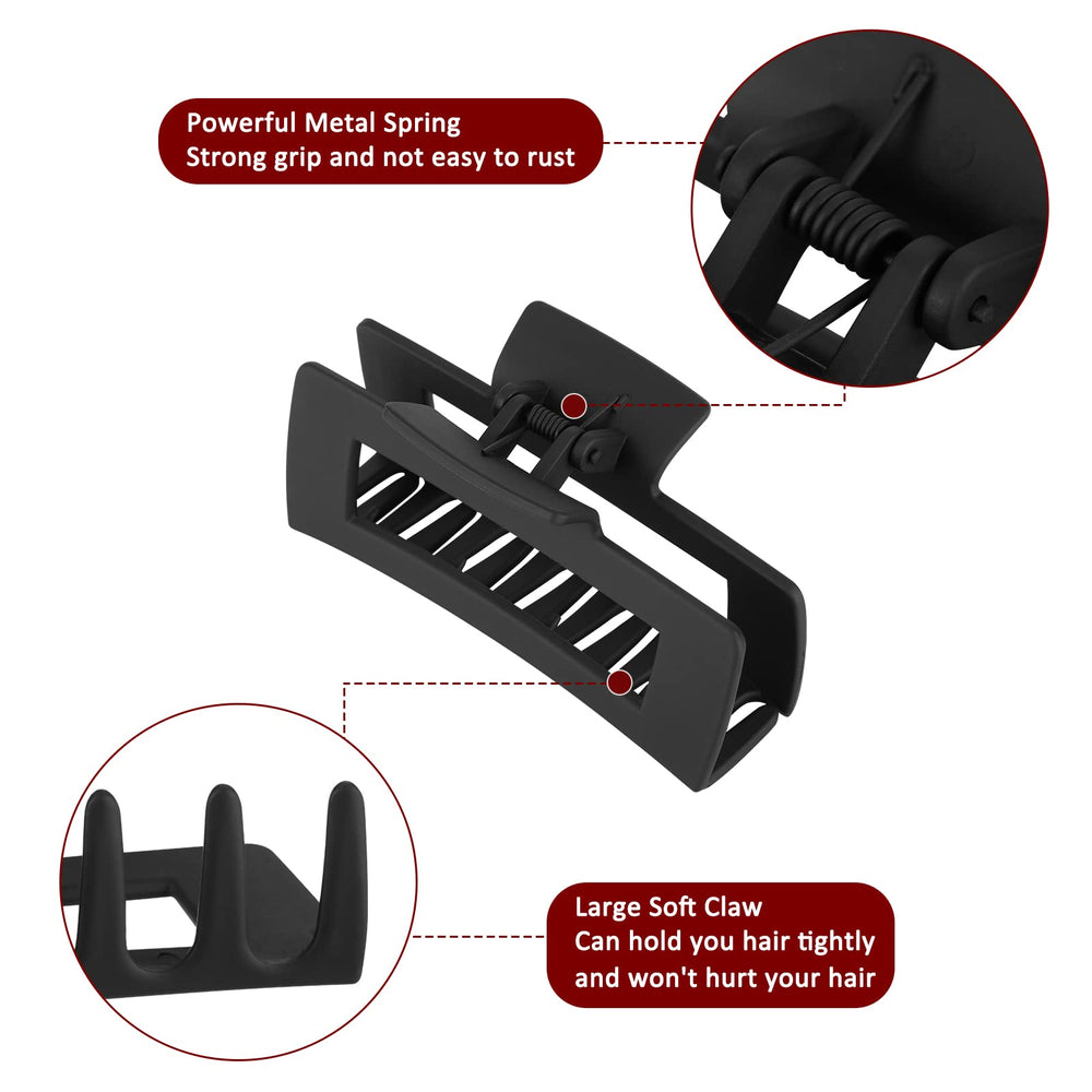 Kacmagic thick-hair clip secures voluminous styles without slipping.