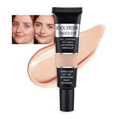 Kaely corrector de ojeras con aplicador suave para corrección precisa.