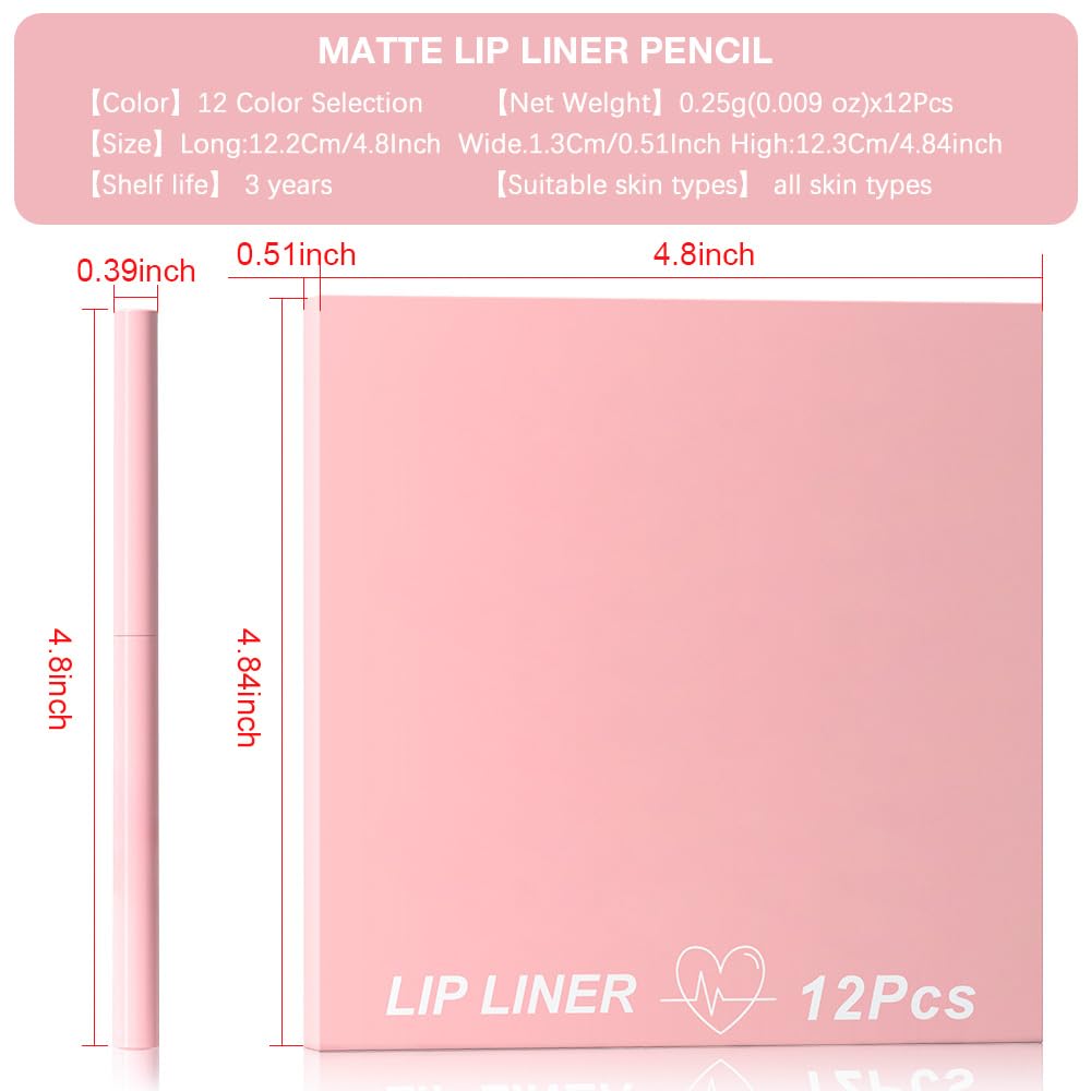 Kaely lip liners cover mauve to plum shades for diverse looks.