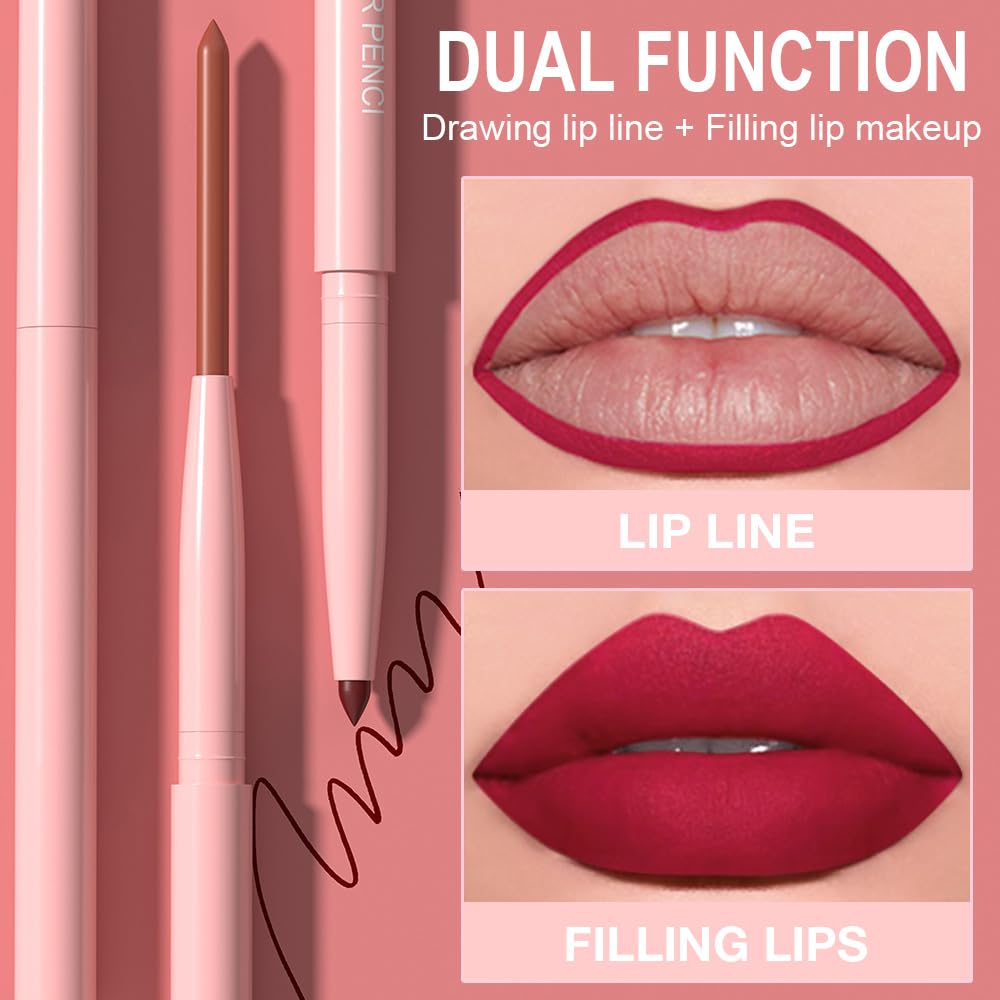 Kaely lip liner precision tip enables crisp contouring and clean edges.