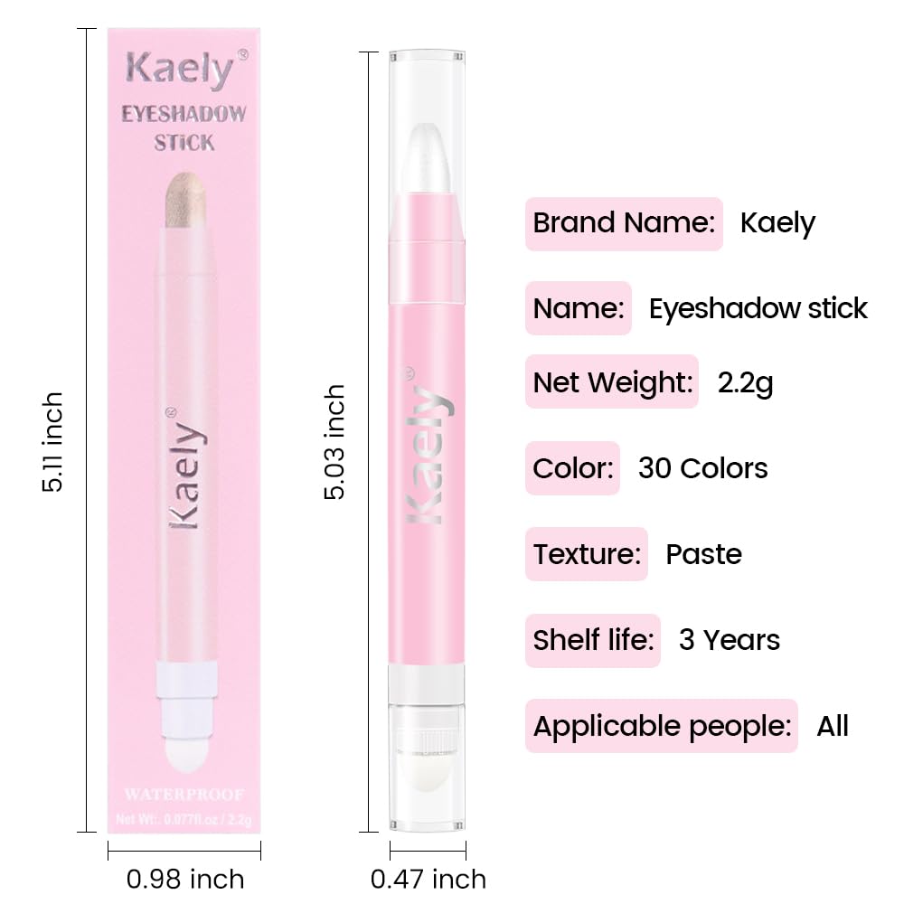 Kaely maquillaje de ojos con brillo duradero para looks diarios.