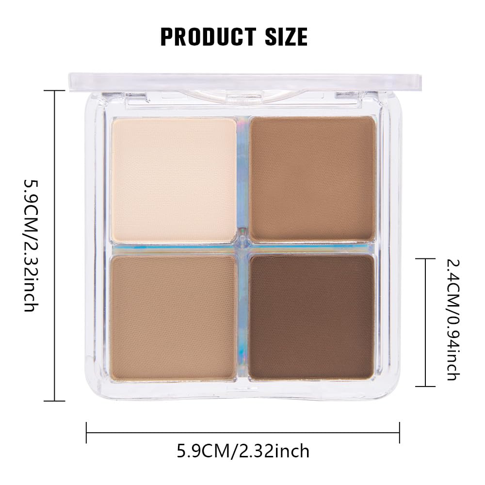 Kaely Powder Eyeshadow Quad applies smoothly with any brush for precise color.