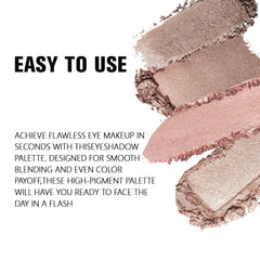 Kaely powder eyeshadow quad blendable velvet texture enables seamless day to night looks.