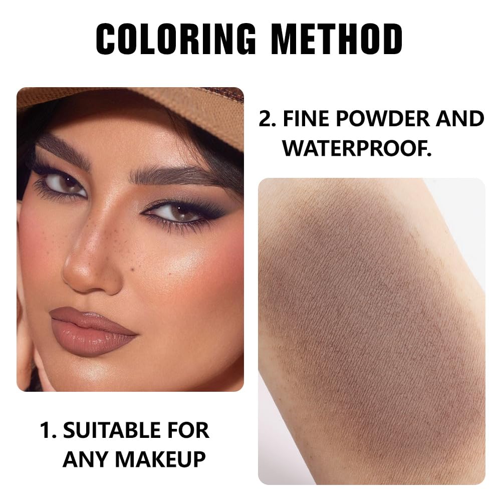 Kaely pressed single eyeshadow cocoa brown waterproof formula resists smudging through daily activities