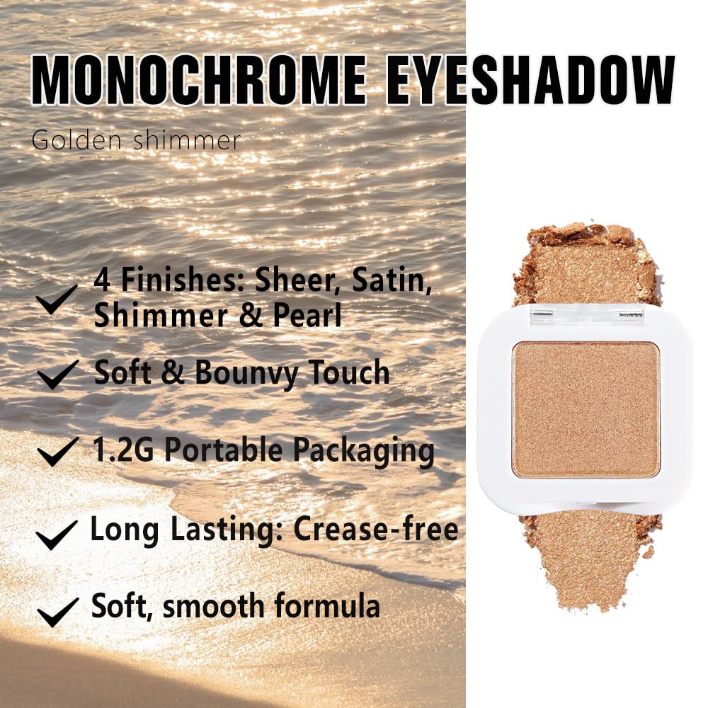 Kaely Golden Shimmer compact — travel-friendly mini size for on-the-go makeup.