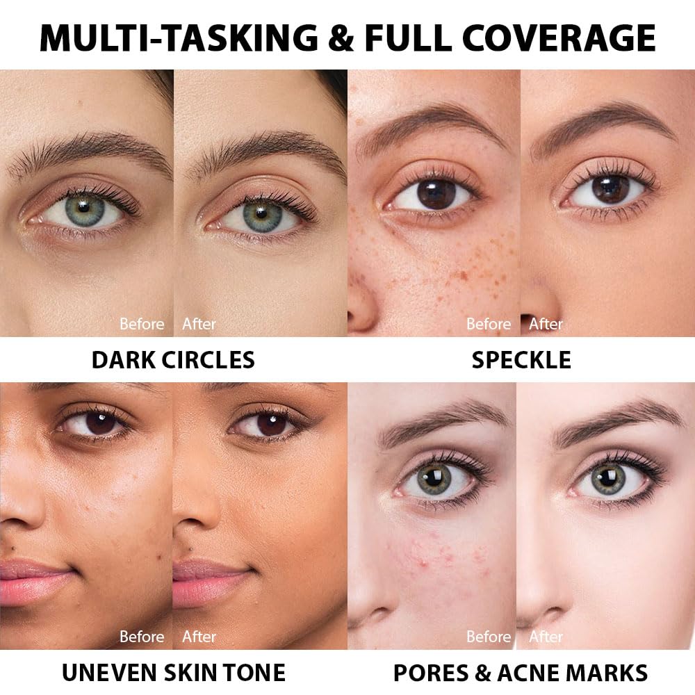 Kaely under eye concealer puffiness reduction visible around the eye area.