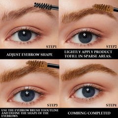 Kaely Waterproof Brow Gel Auburn on brow provides smudge-resistant hold.