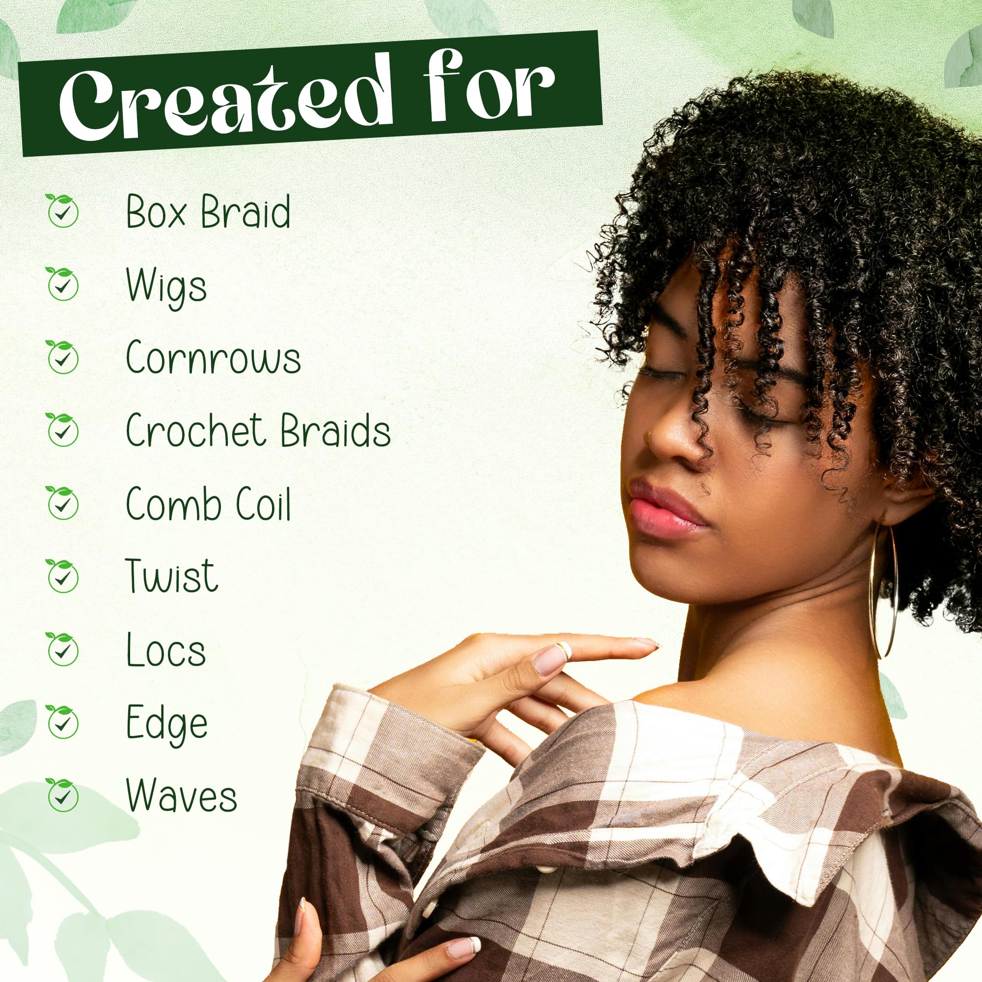 Conditioning and shine boost from KAGA Neatbraid gel adds softness and frizz control.