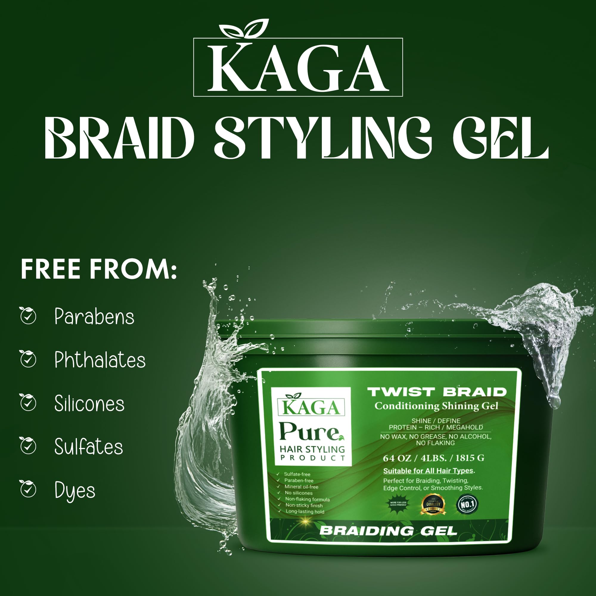 KAGA professional 64oz jar emphasizes salon-grade value and extended use.