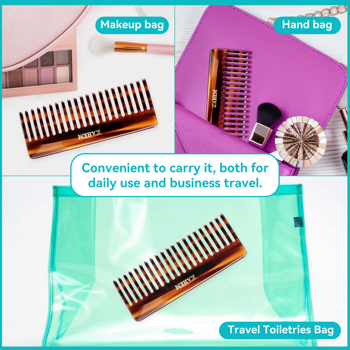 KAHEM compact 6-29-inch size fits in your hand for on-the-go styling.