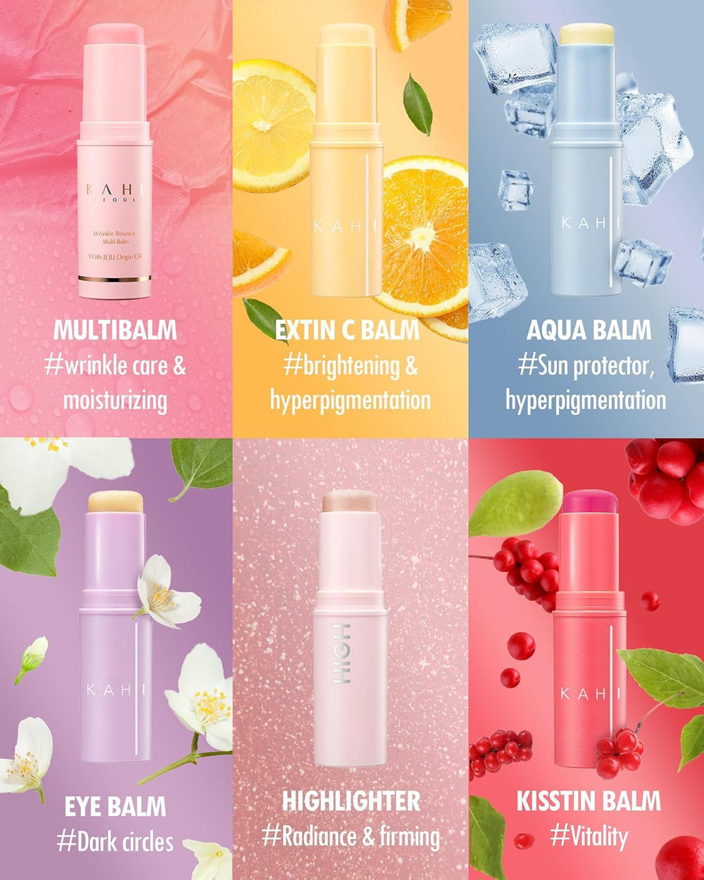 kahi aqua balm stick travel pack in hand for easy touch-ups