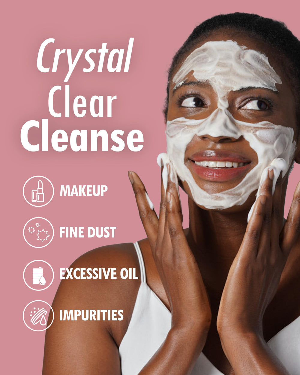 Kahi Cream Foaming Cleanser dispenser demonstrates easy travel-friendly use.